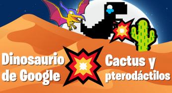 Dinosaurio de Google (DINO choca contra el cactus o pterodáctilo) 🦖💥🌵😿
