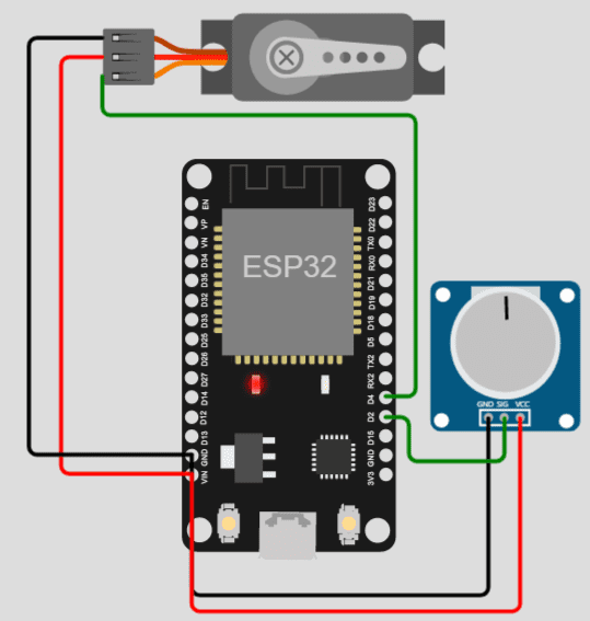 Controlar servo con potenciómetro en ESP32