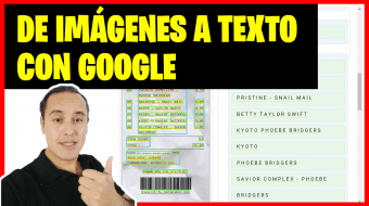 Convertir de imágenes a texto (OCR de Google)