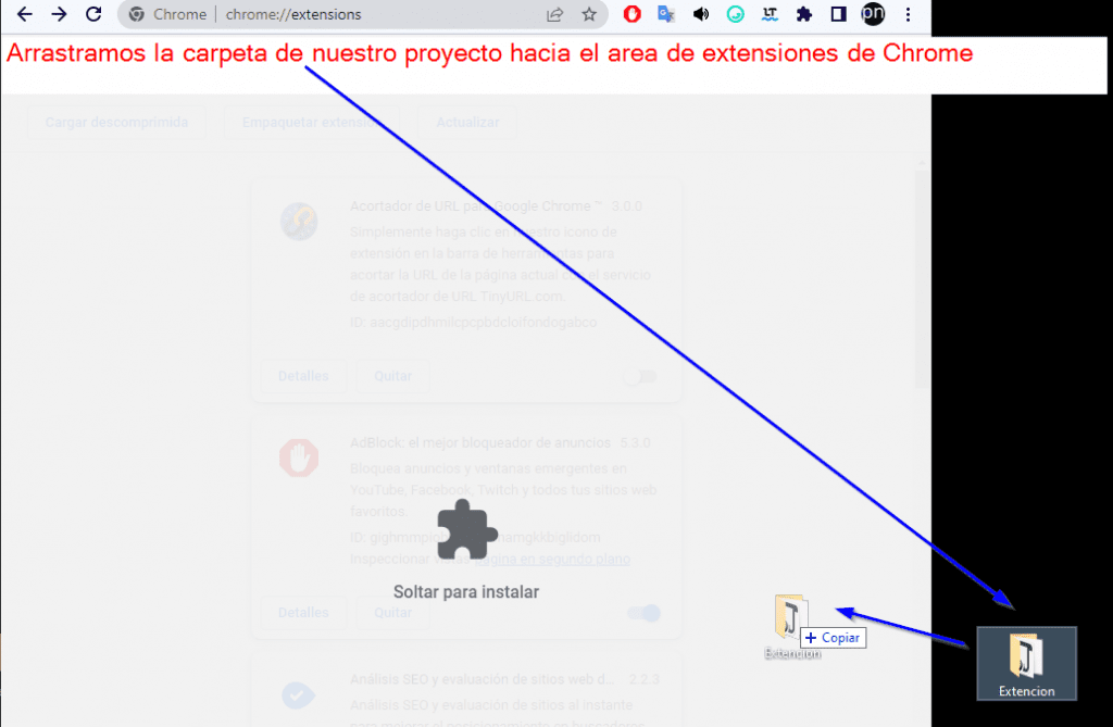 Crear extensión CHROME