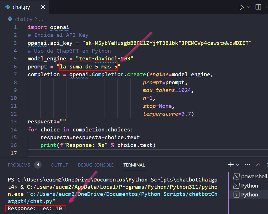 Chatbot de WhatsApp con ChatGPT con Python 10 Chatbot de WhatsApp con ChatGPT
