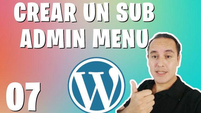 Crear un sub admin menu en WordPress