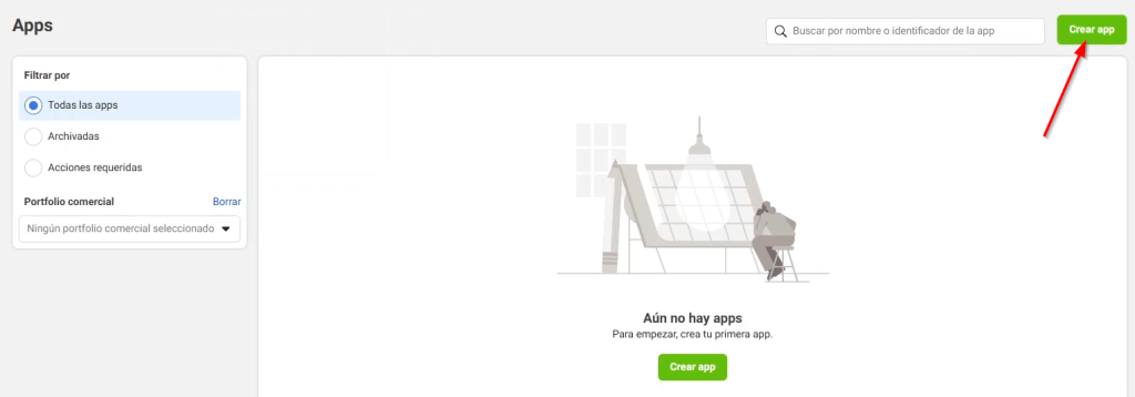 Damos click en crear la app